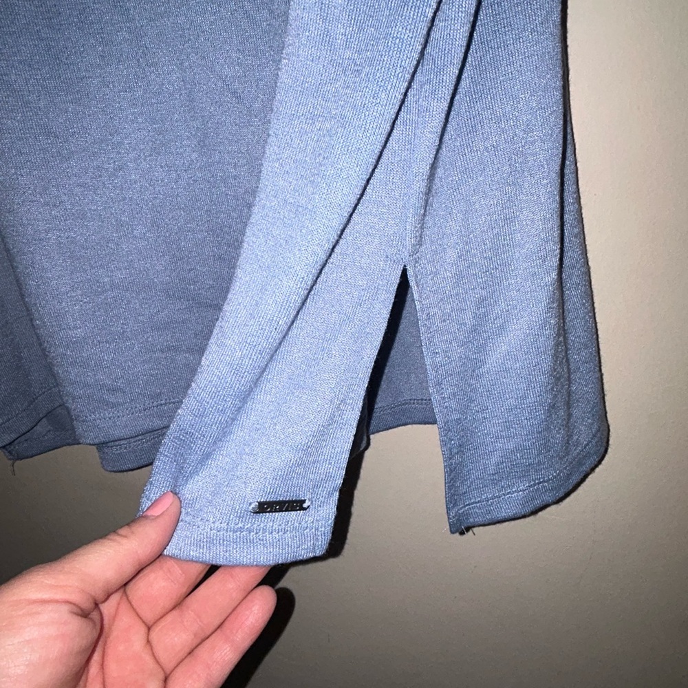 Blue V-Neck Tunic - Picture 3 of 4